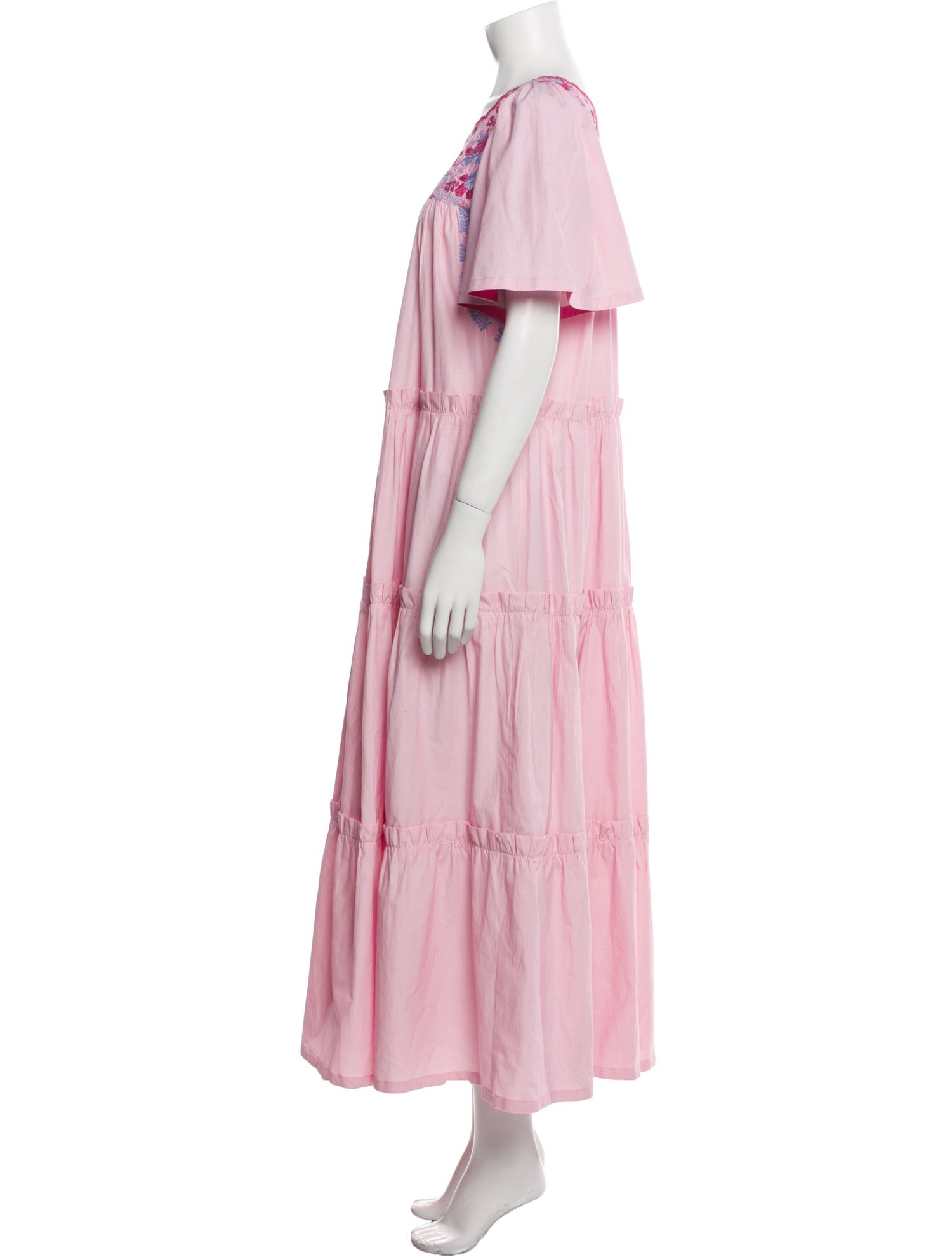 Mi Golondrina Scoop Neck Long Dress