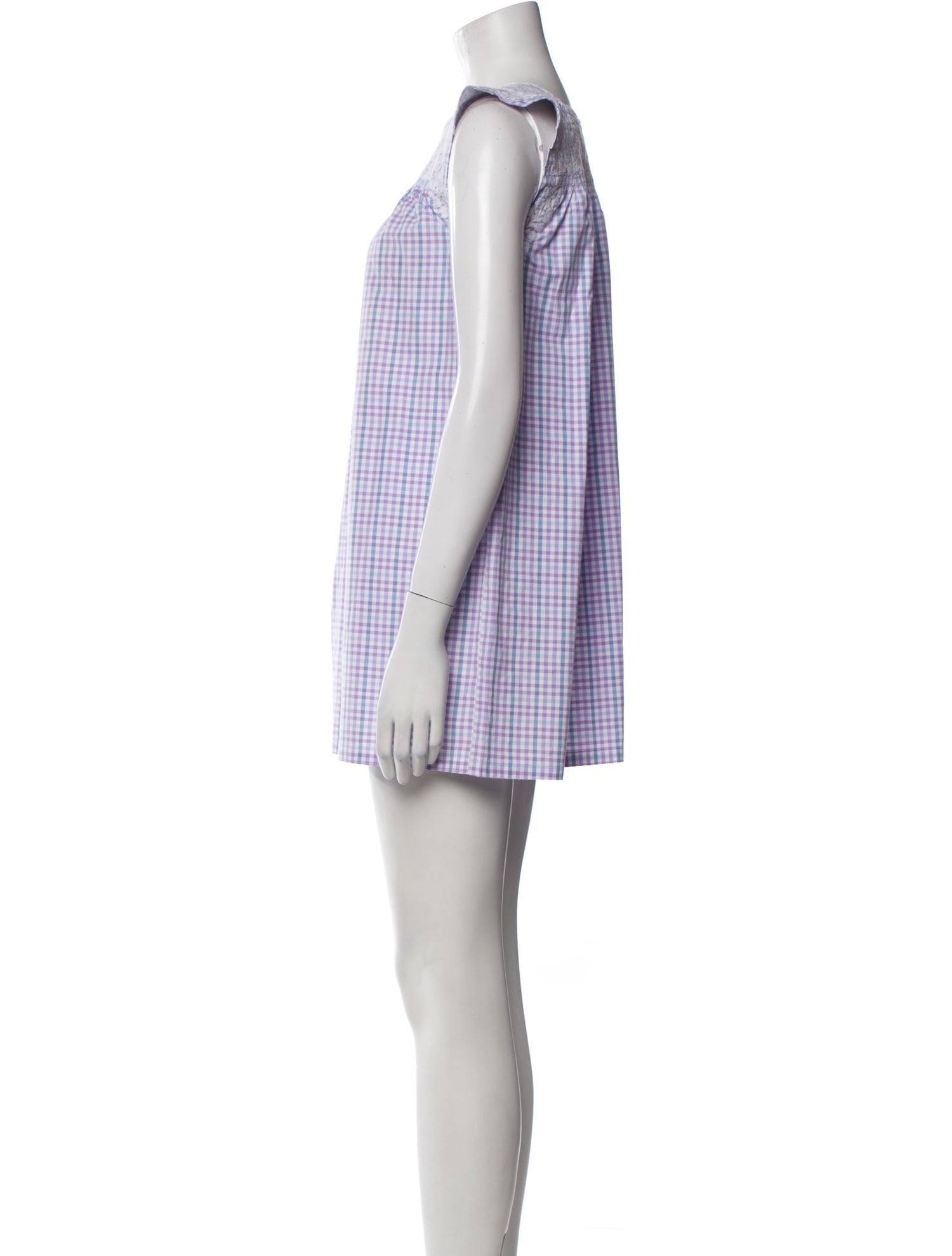 Mi Golondrina Plaid Print Mini Dress