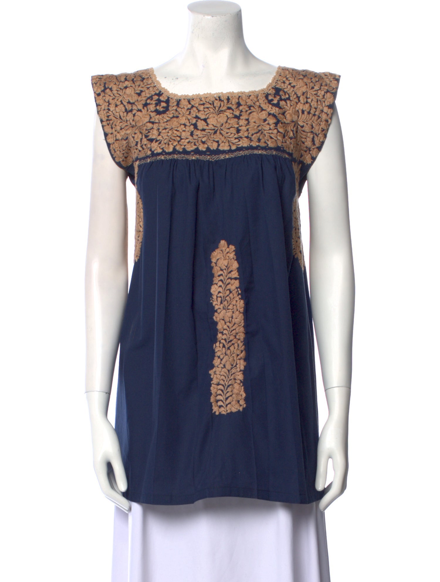 Mi Golondrina Printed Square Neckline Tunic