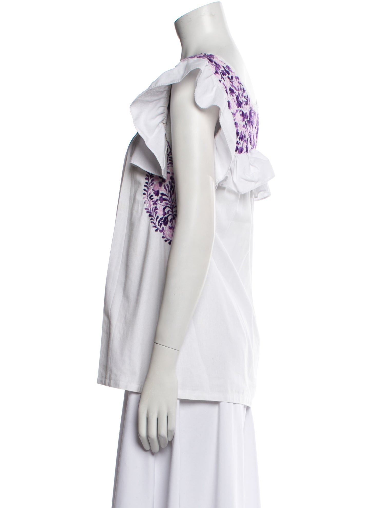 Mi Golondrina Graphic Print Bateau Neckline Blouse