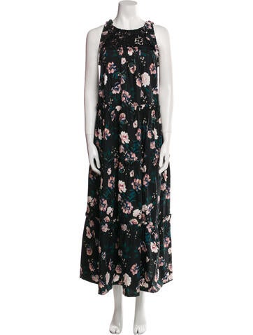 Mi Golondrina Dresses Floral Print Long Dress XS