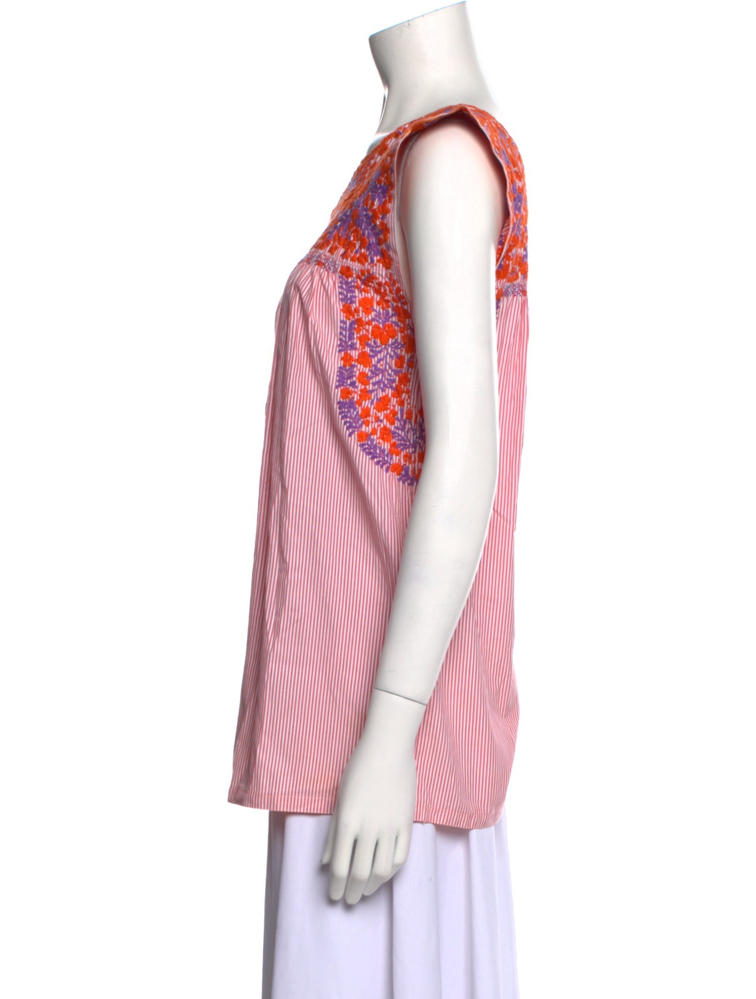 Mi Golondrina Printed Square Neckline Blouse