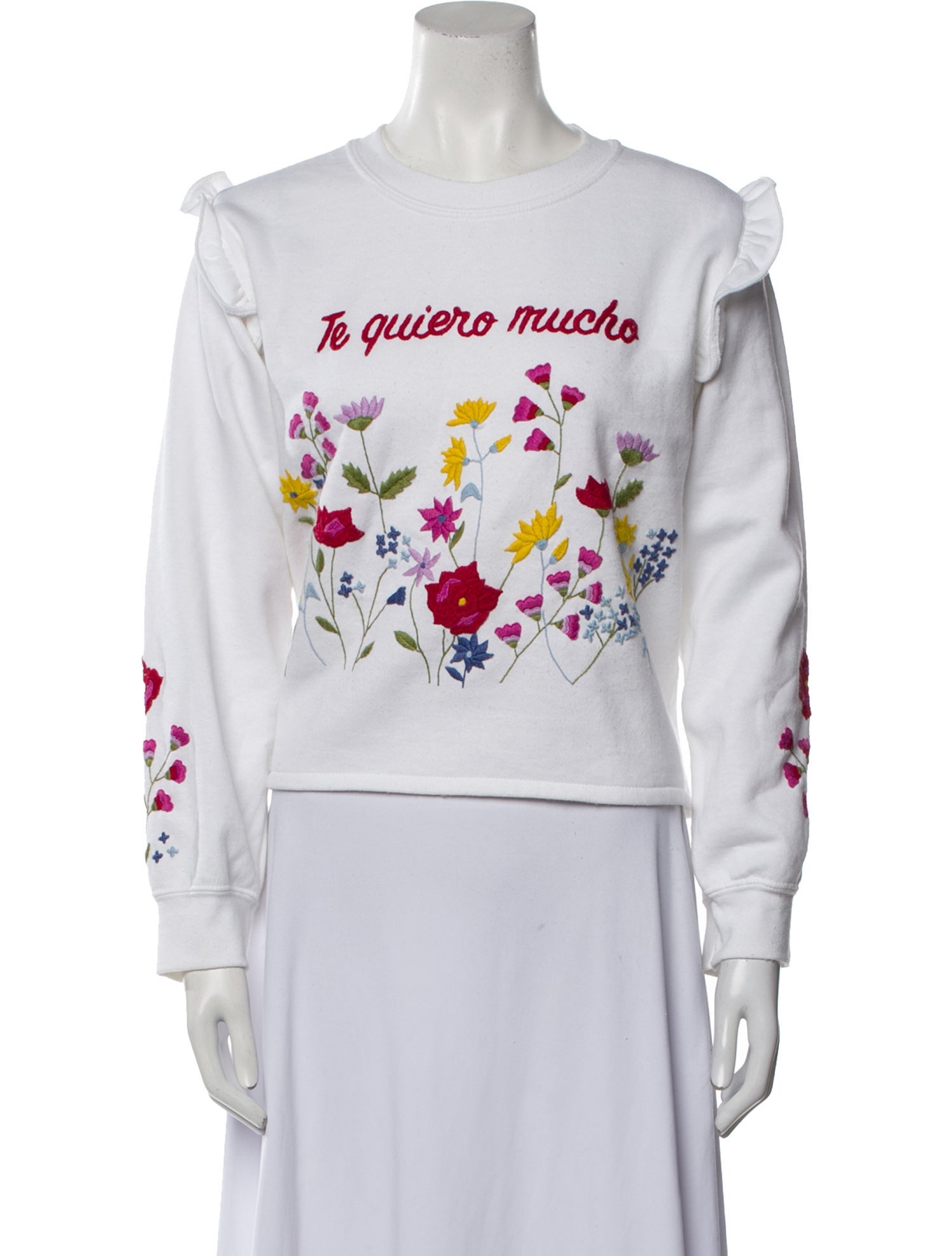 Mi Golondrina Graphic Print Crew Neck Sweatshirt