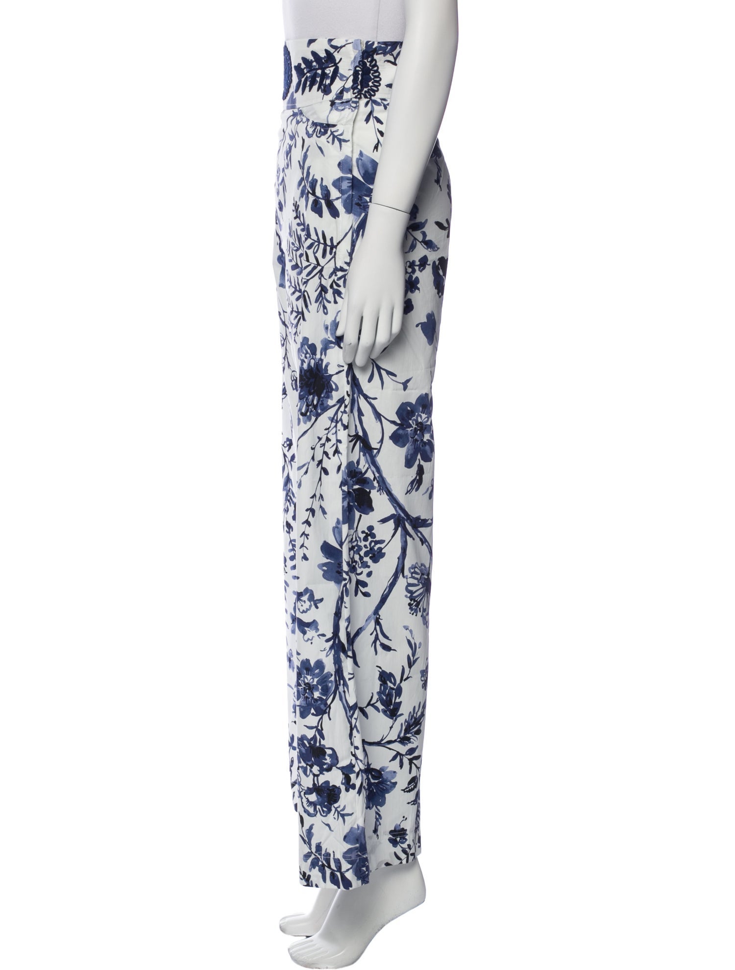 Mi Golondrina Floral Print Wide Leg Pants