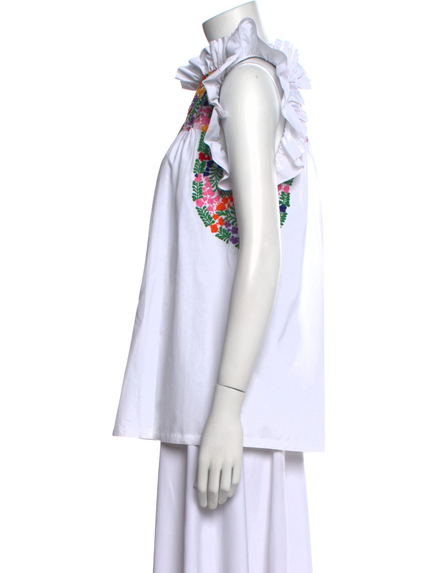 Mi Golondrina Patterned Mock Neck Top