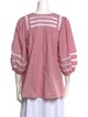 Mi Golondrina Striped V-Neck Blouse