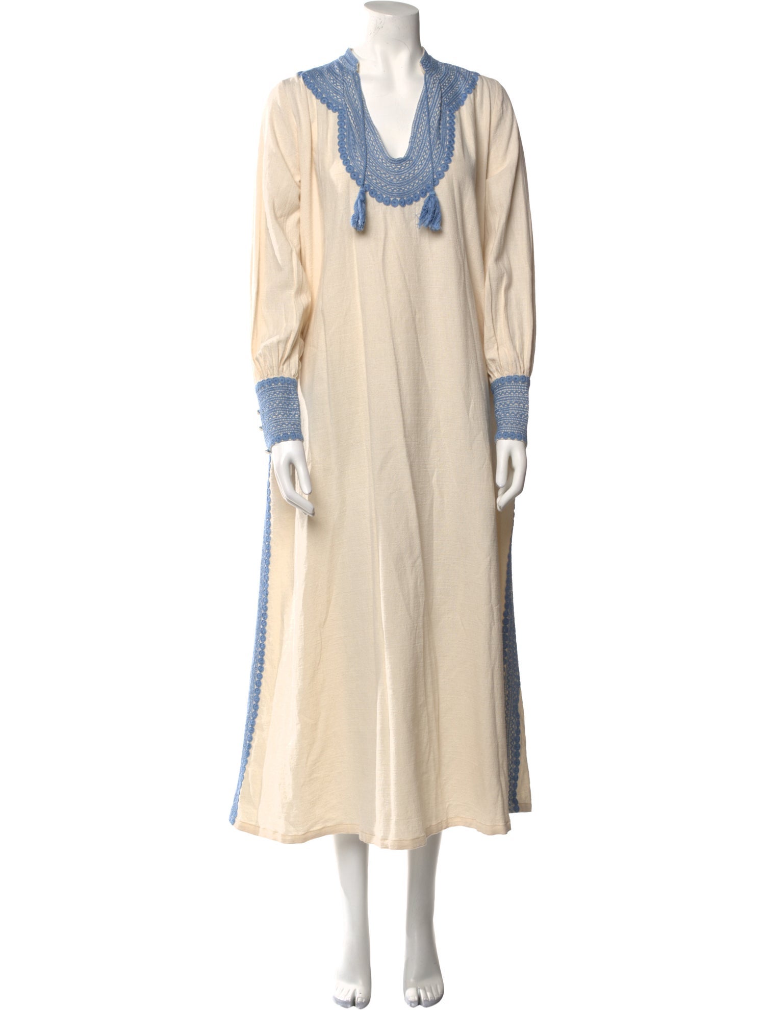 Mi Golondrina V-Neck Long Dress