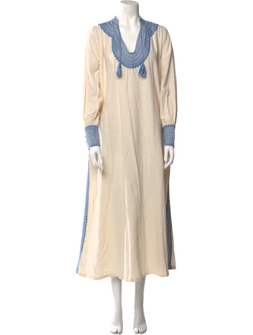 Mi Golondrina V-Neck Long Dress