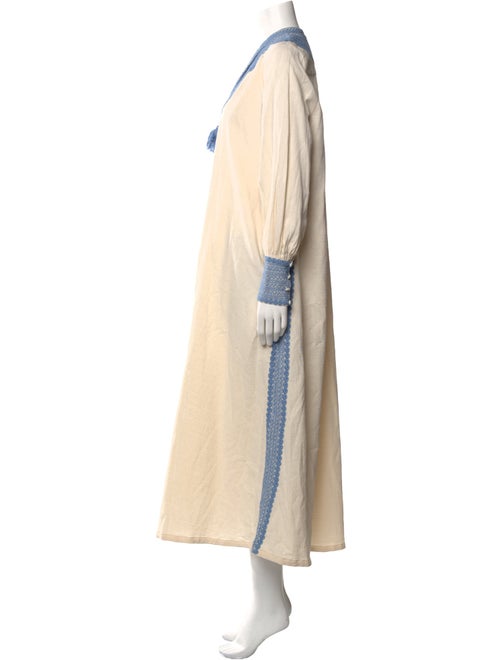 Mi Golondrina V-Neck Long Dress