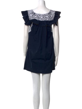 Mi Golondrina Scoop Neck Mini Dress