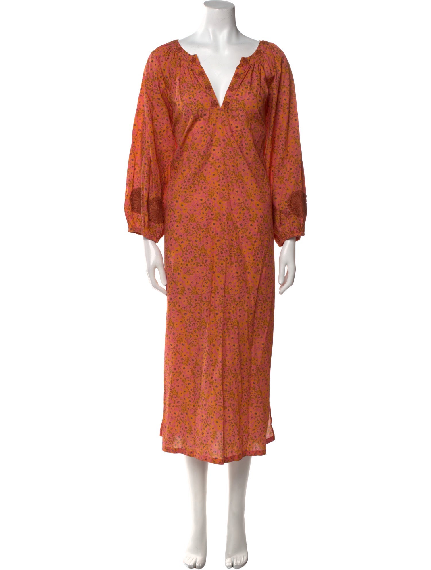 Mi Golondrina Floral Print Long Dress w/ Tags