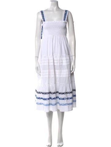 Mi Golondrina Dresses Striped Midi Length Dress S