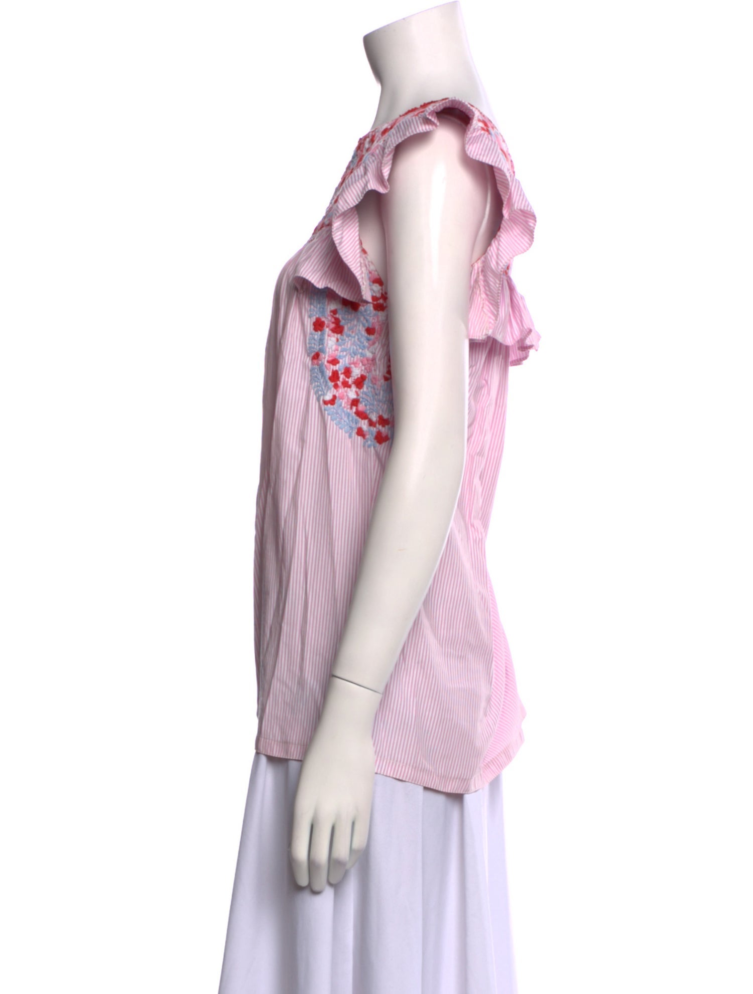 Mi Golondrina Printed Bateau Neckline Top