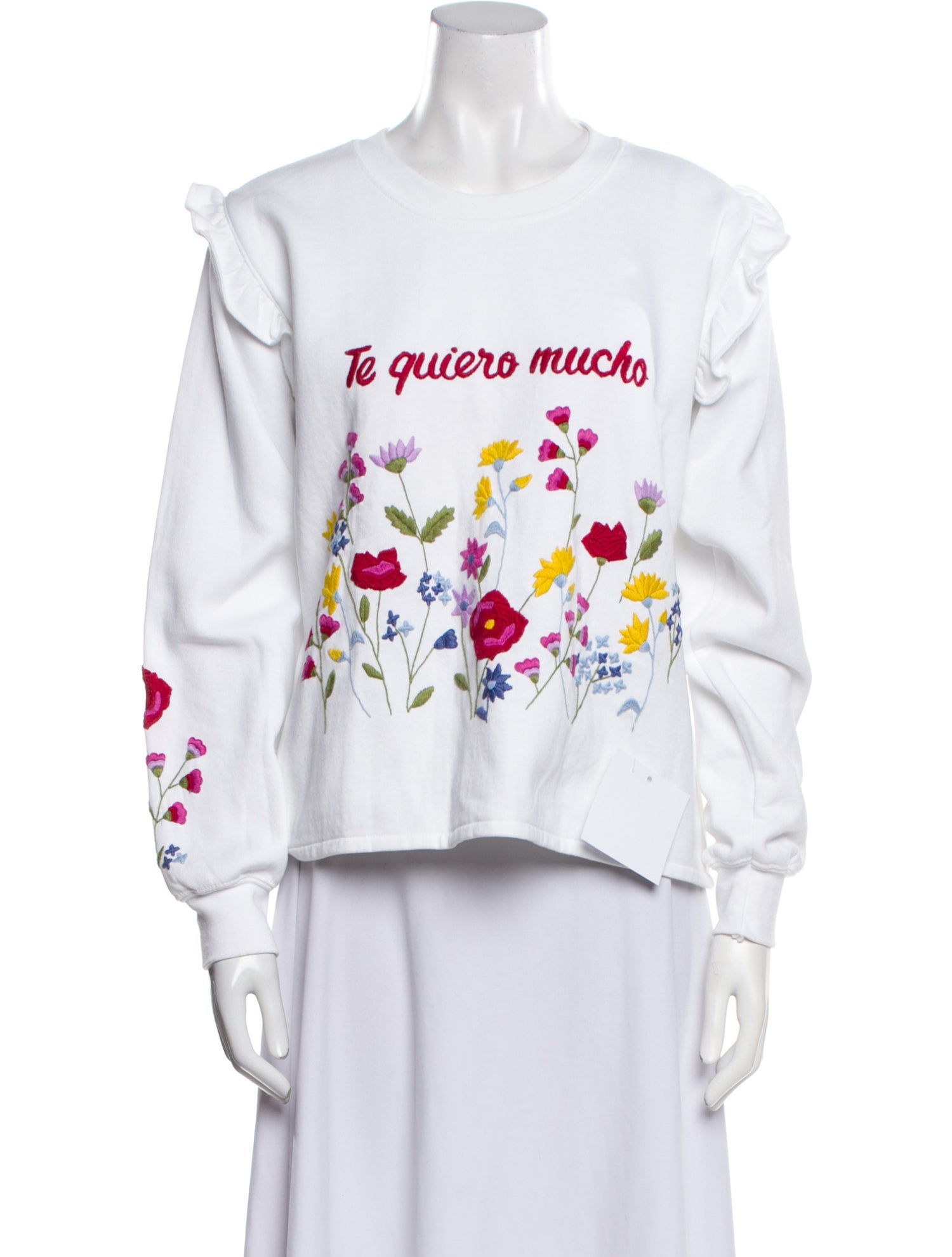 Mi Golondrina Graphic Print Crew Neck Sweatshirt