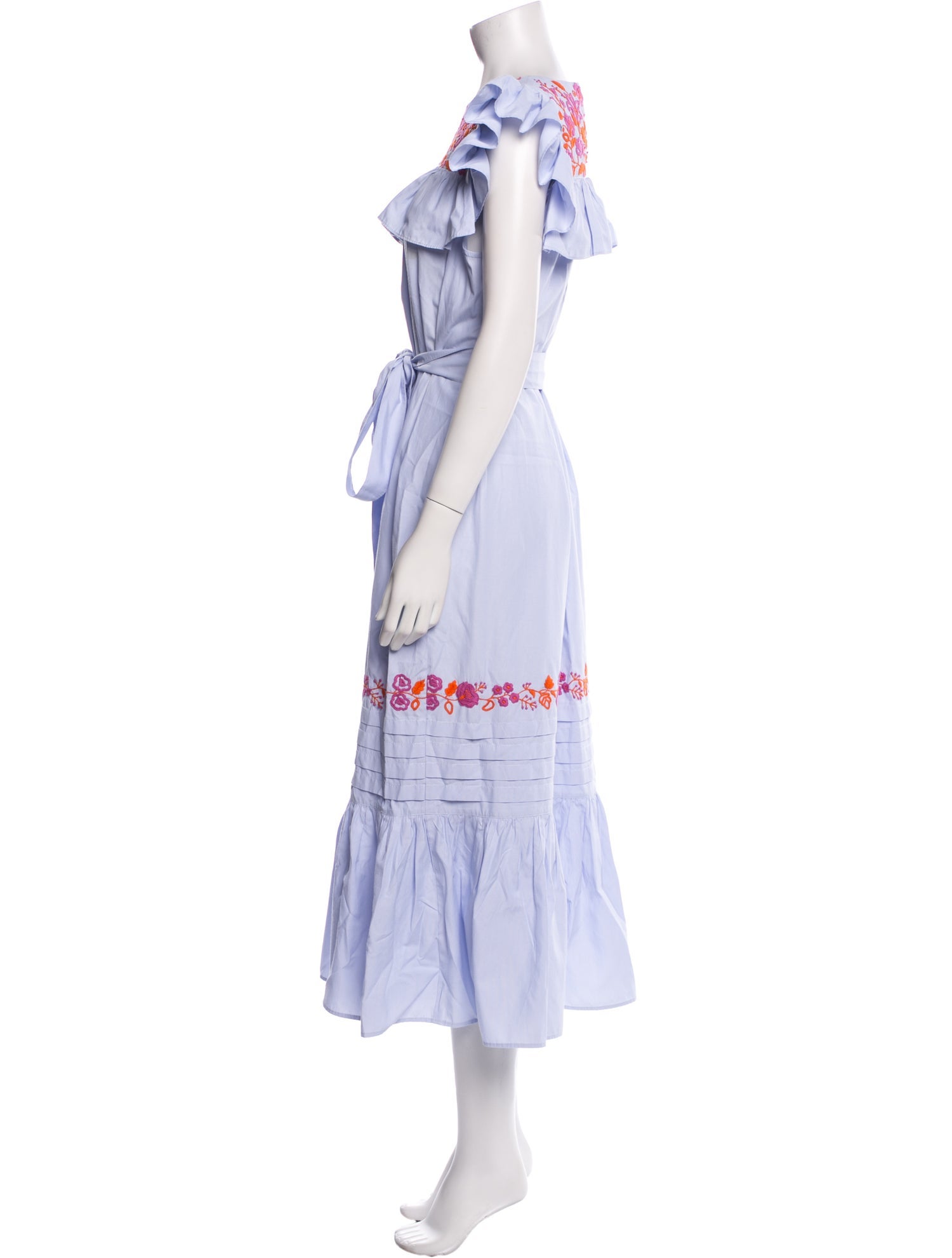 Mi Golondrina Crew Neck Long Dress