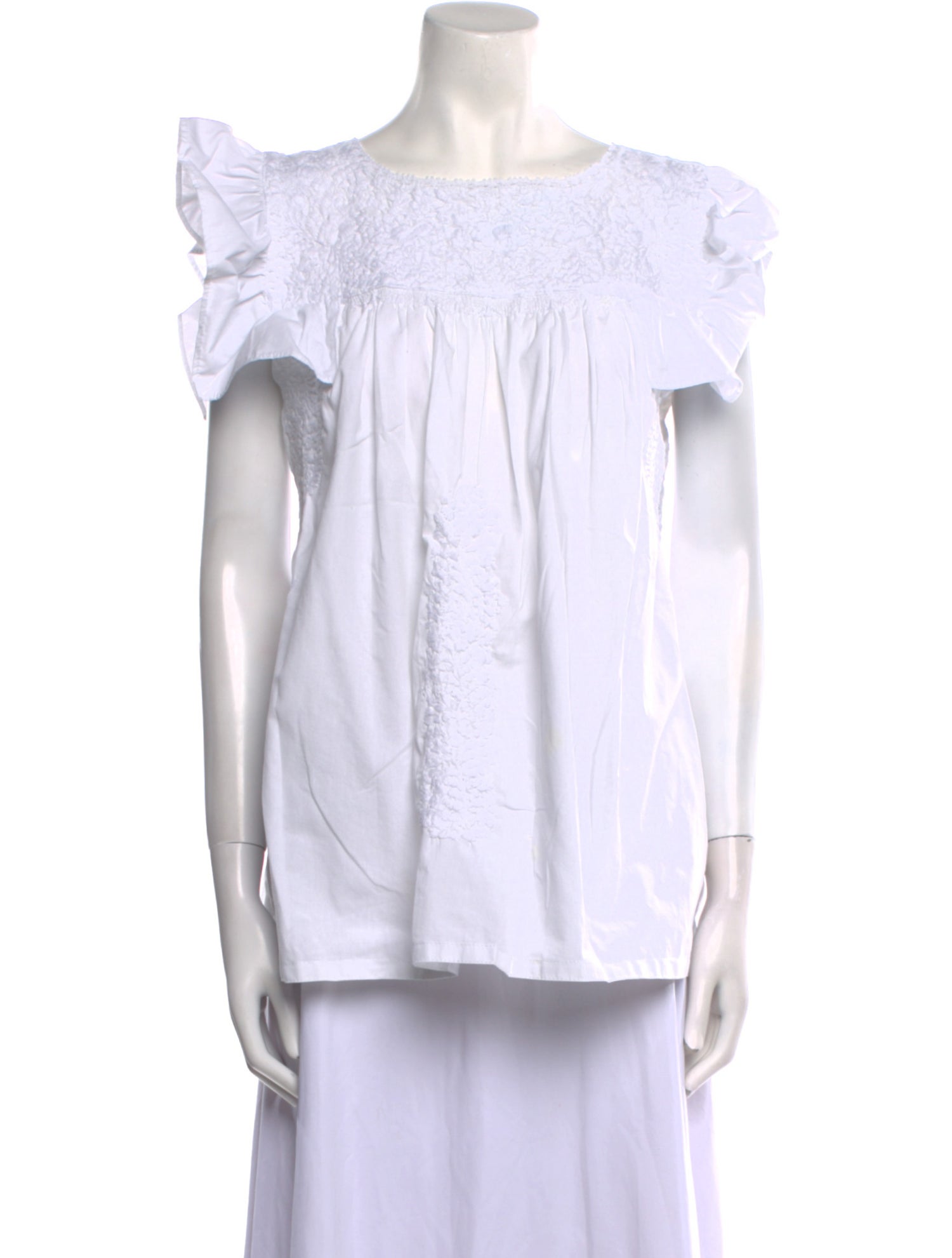 Mi Golondrina Scoop Neck Short Sleeve Blouse