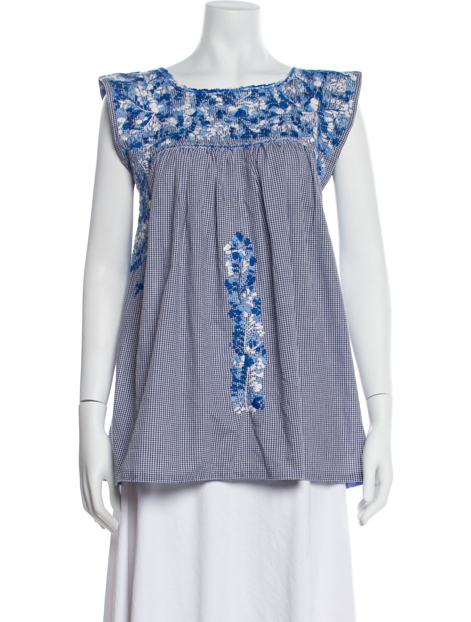 Mi Golondrina Printed Bateau Neckline Top