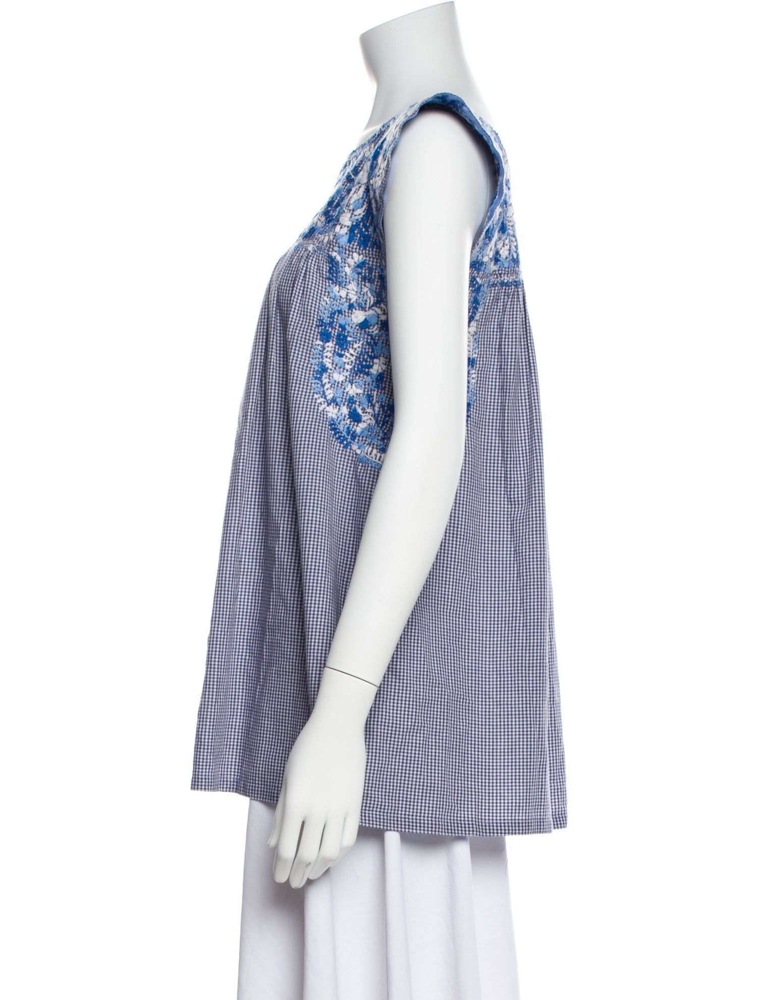 Mi Golondrina Printed Bateau Neckline Top