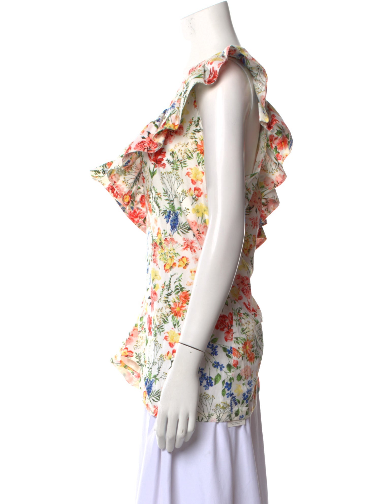 Mi Golondrina Floral Print Scoop Neck Top