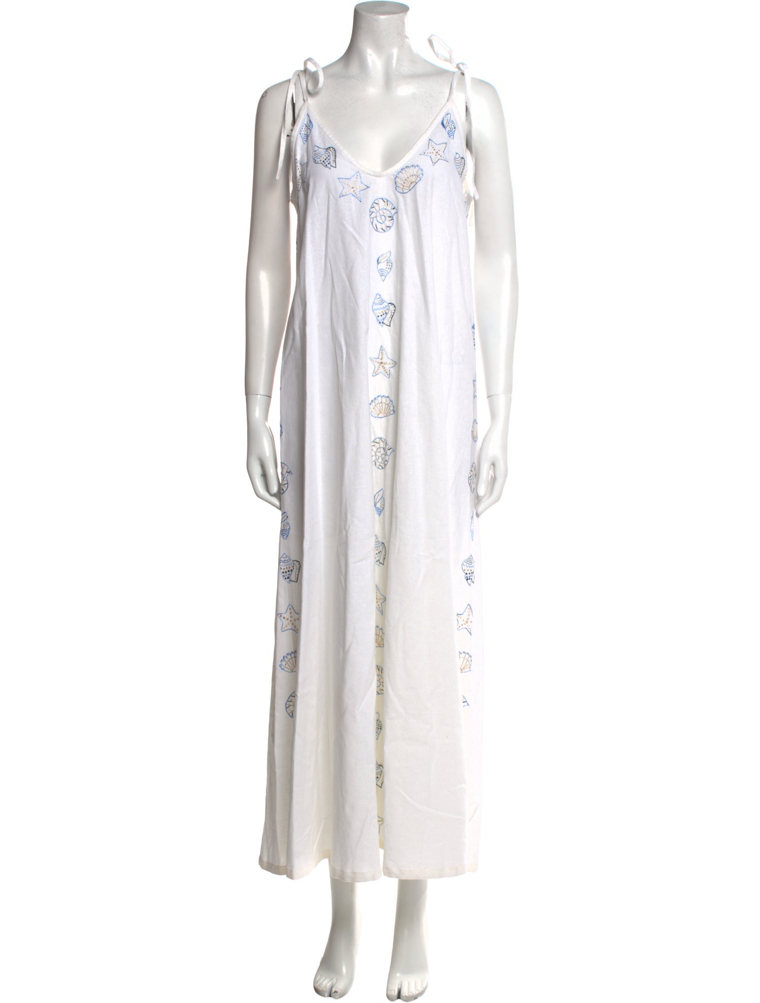 Mi Golondrina V-Neck Midi Length Dress