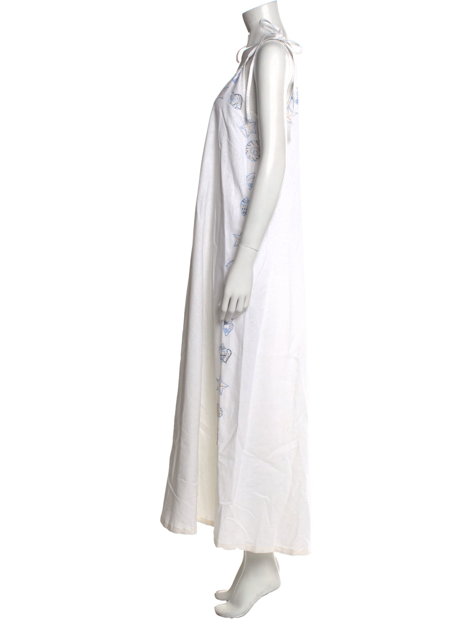 Mi Golondrina V-Neck Midi Length Dress