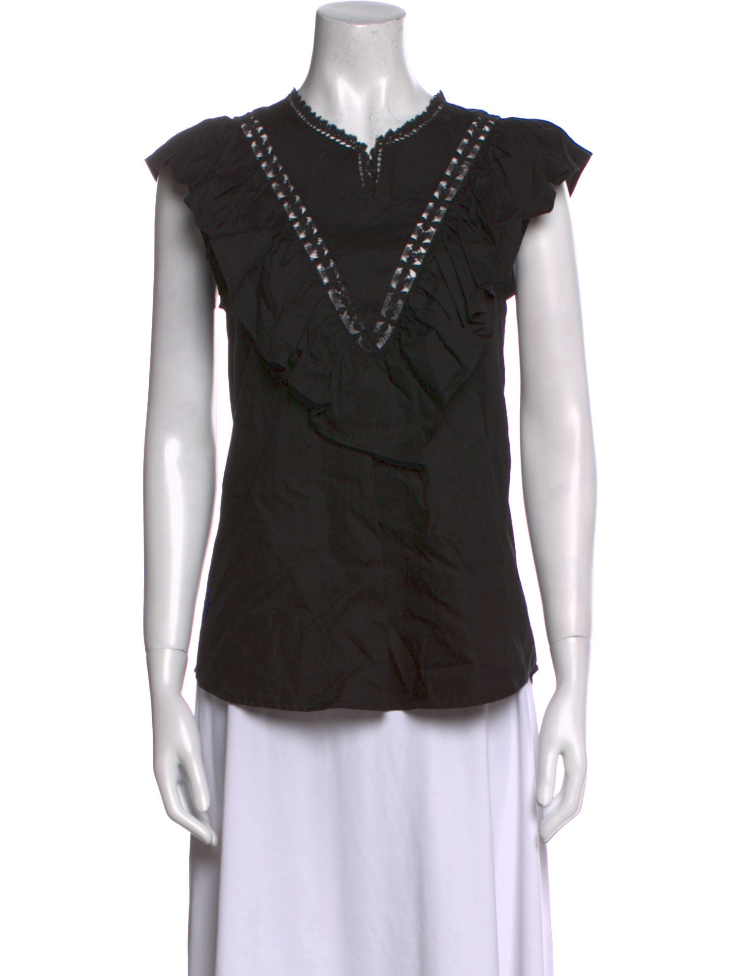 Mi Golondrina V-Neck Short Sleeve Blouse