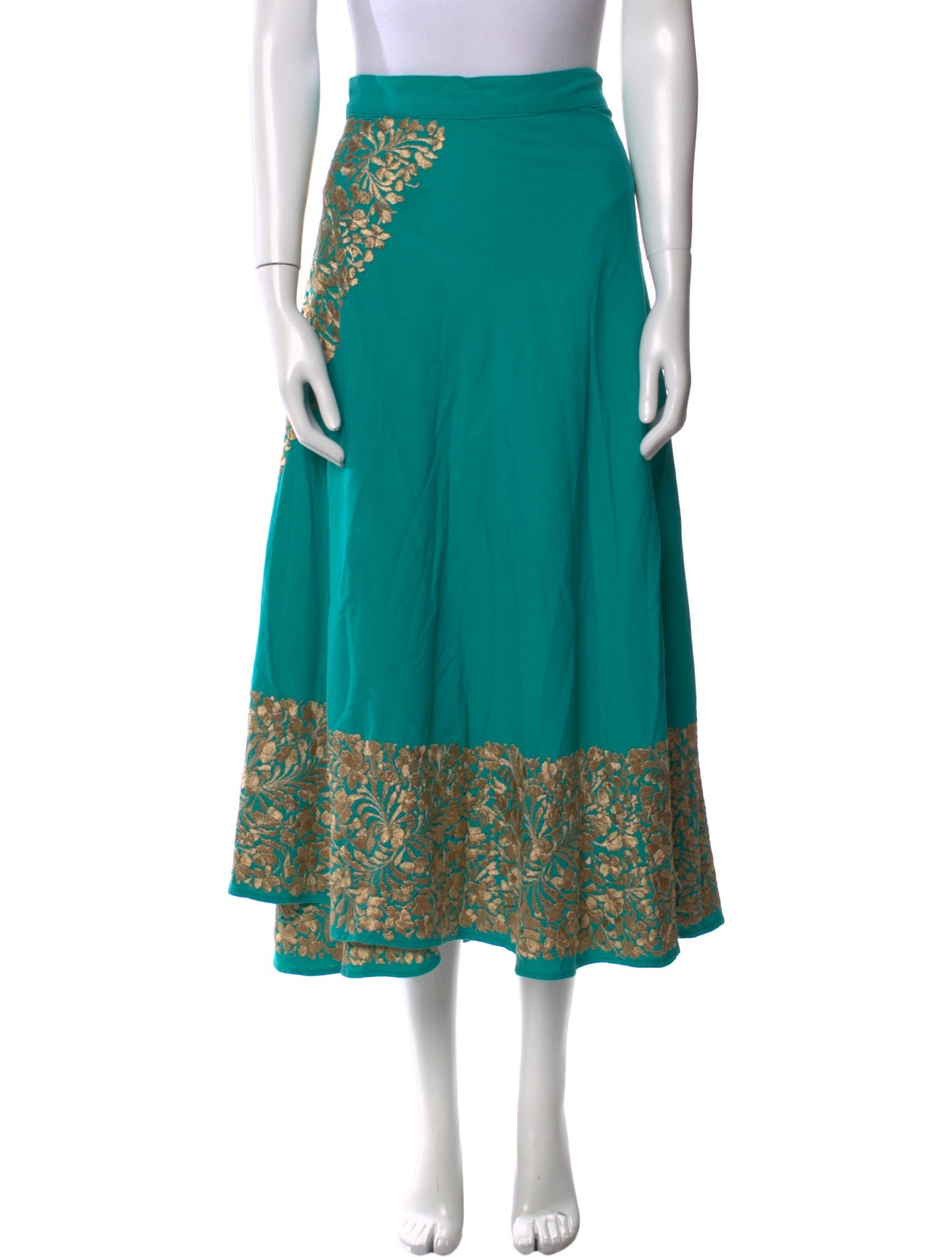 Mi Golondrina Floral Print Midi Length Skirt