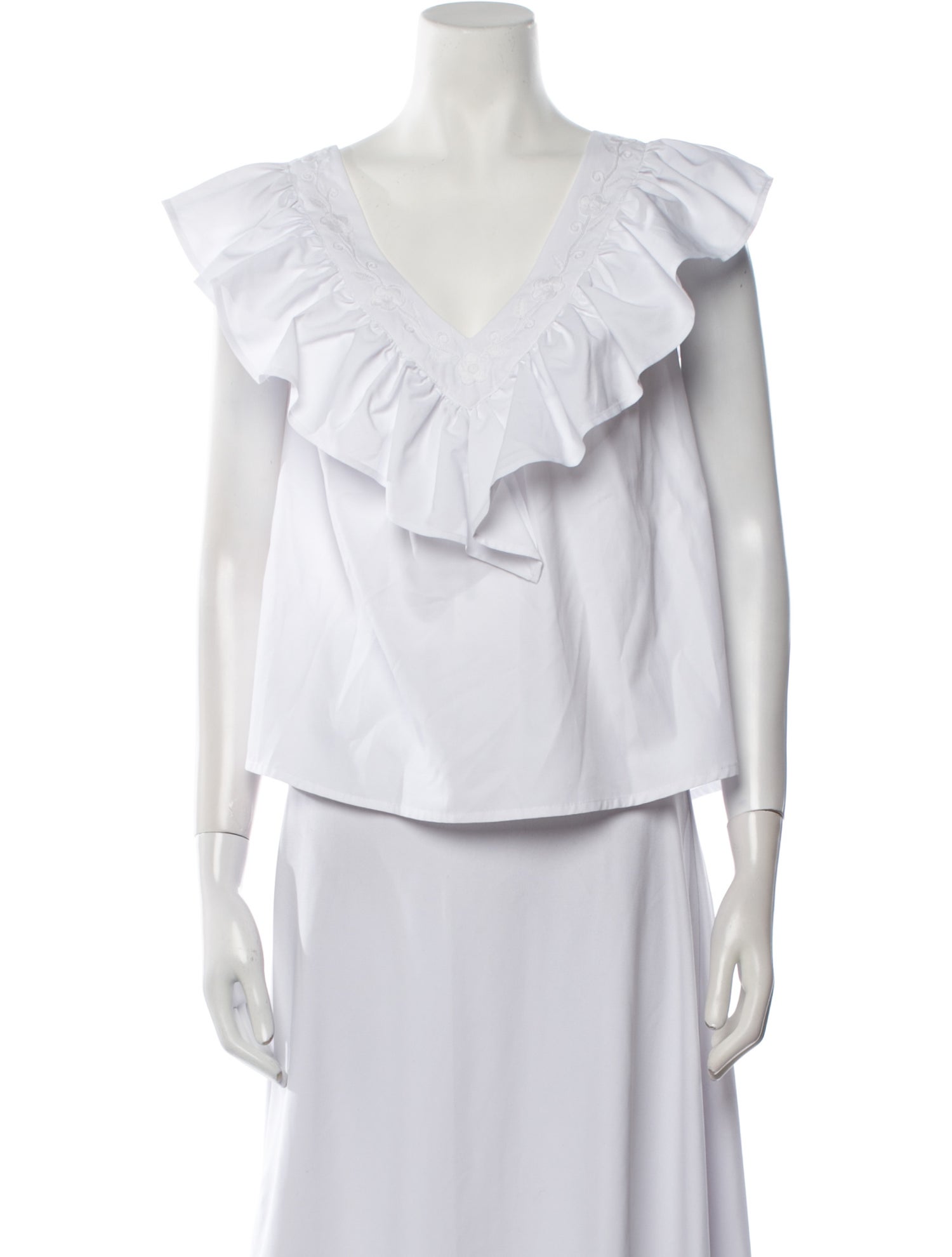 Mi Golondrina V-Neck Short Sleeve Crop Top