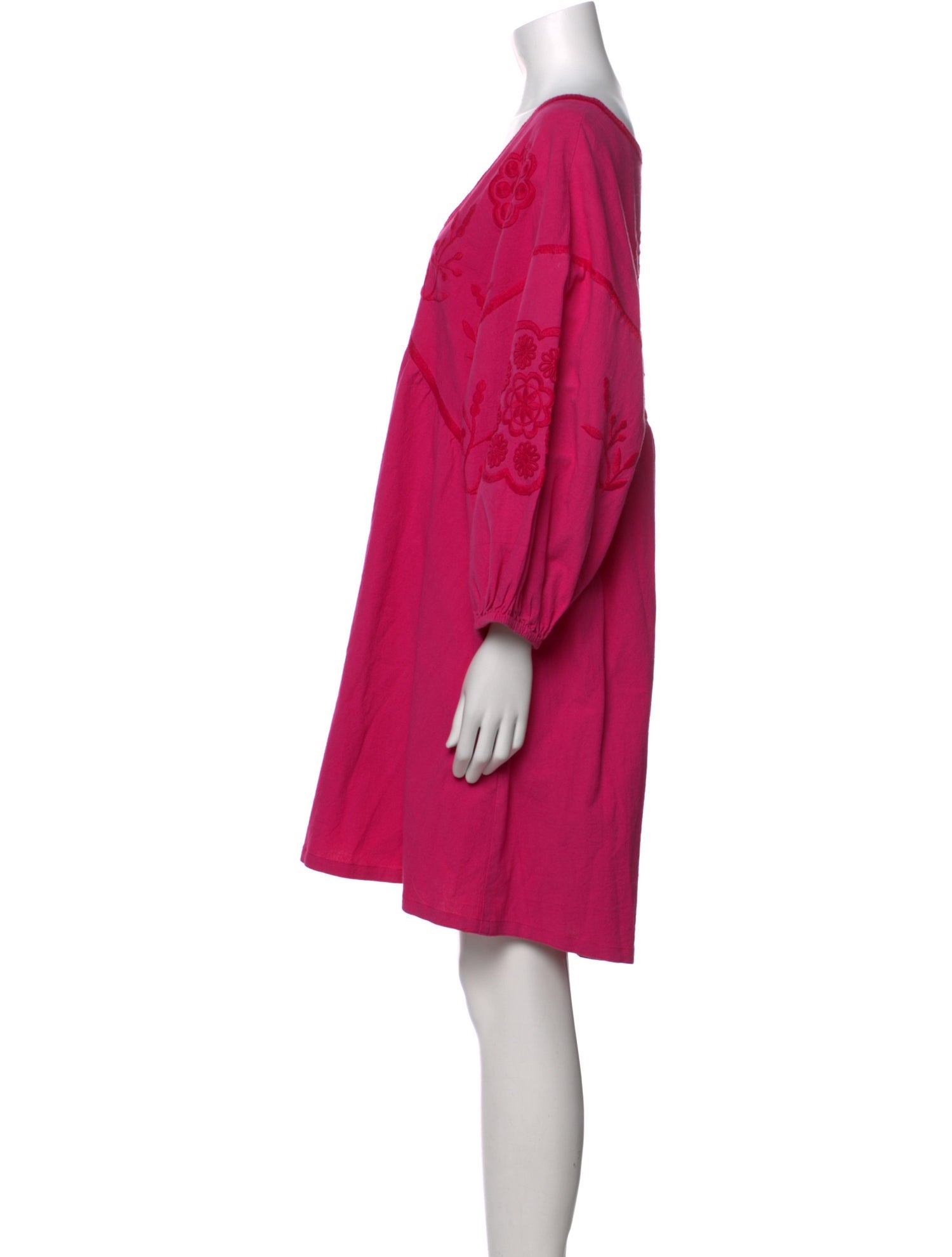 Mi Golondrina V-Neck Mini Dress