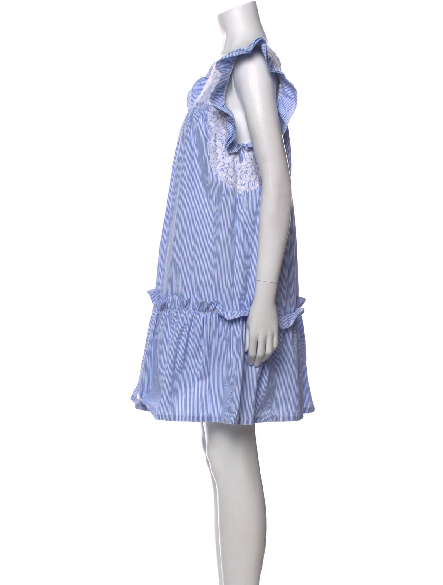 Mi Golondrina Striped Mini Dress