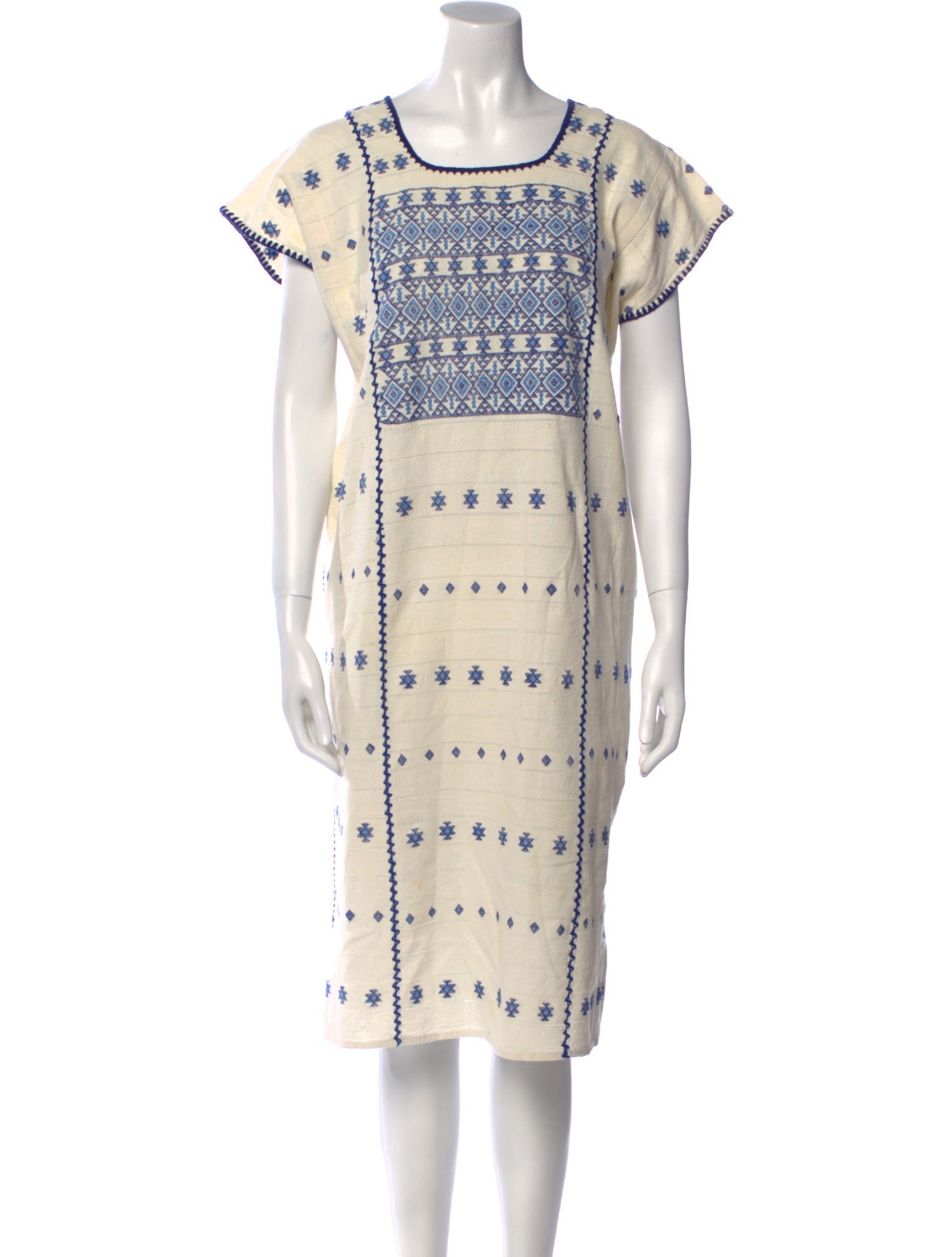 Mi Golondrina Printed Midi Length Dress