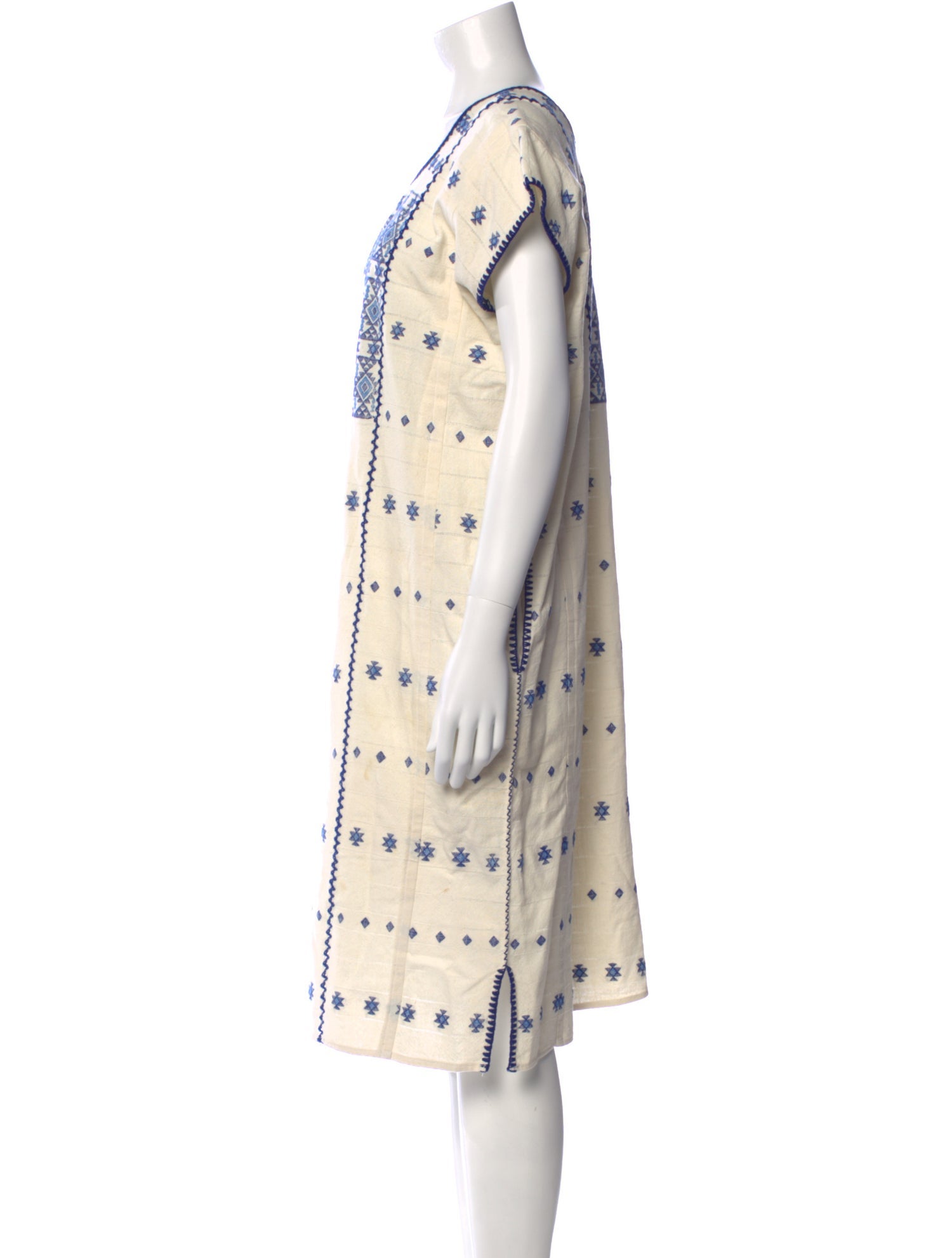 Mi Golondrina Printed Midi Length Dress