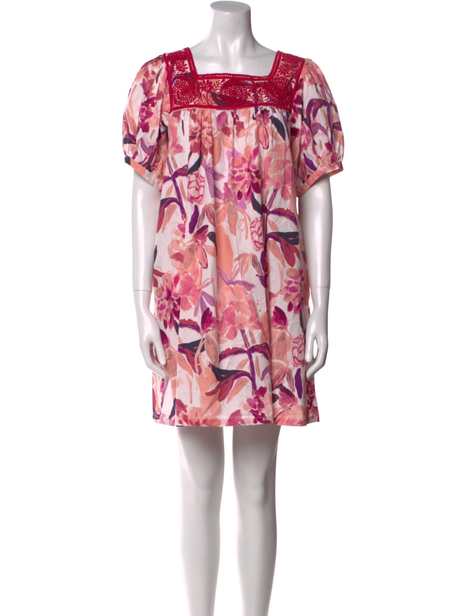 Mi Golondrina Floral Print Long Dress