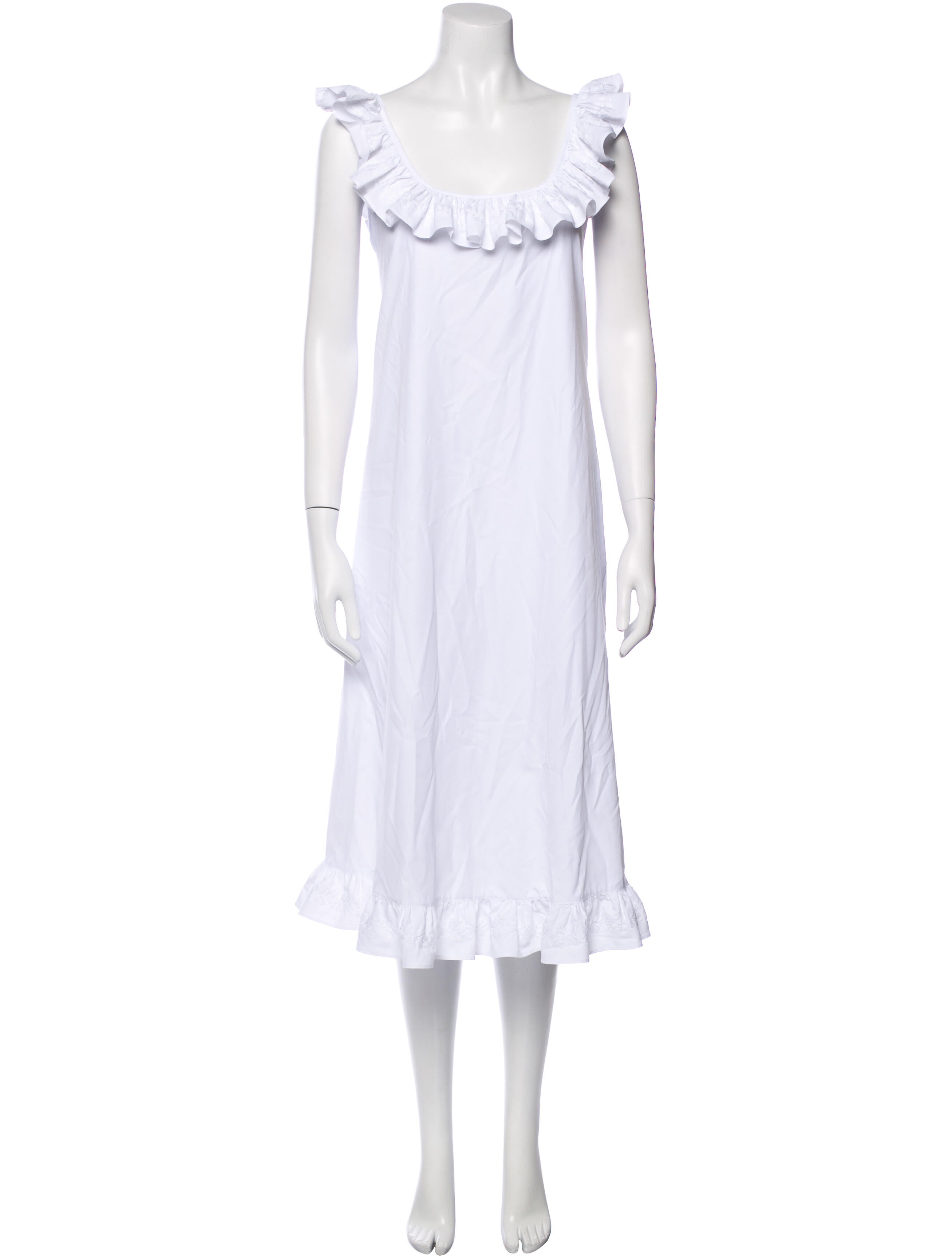 Mi Golondrina Scoop Neck Midi Length Dress