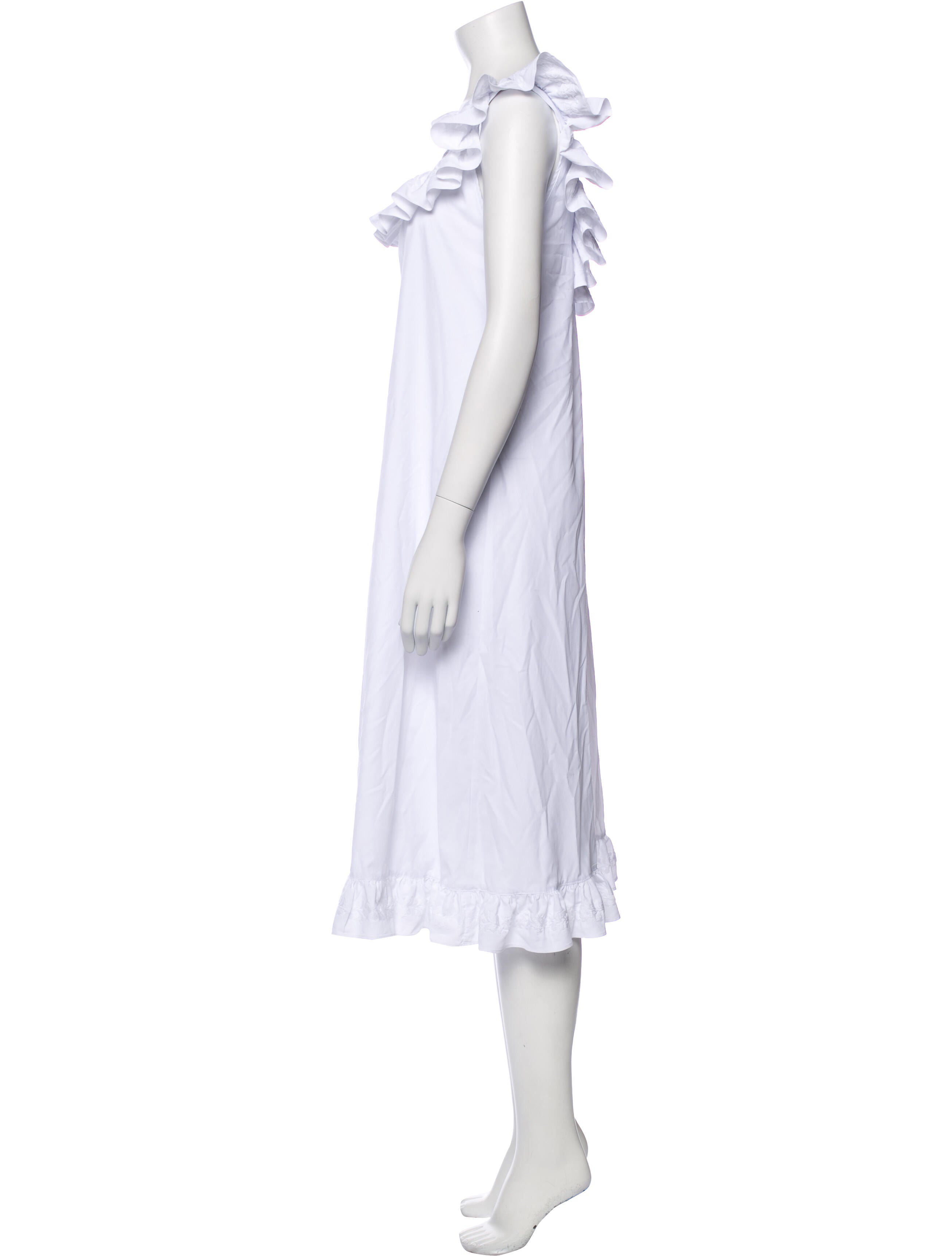 Mi Golondrina Scoop Neck Midi Length Dress