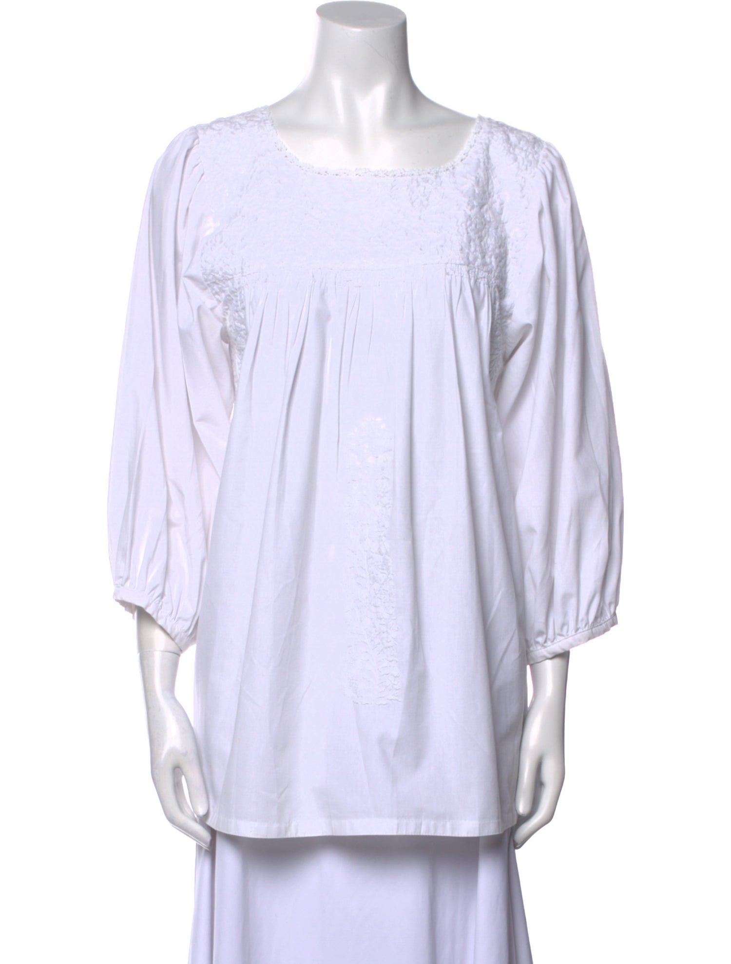 Mi Golondrina Bateau Neckline Three-Quarter Sleeve Tunic