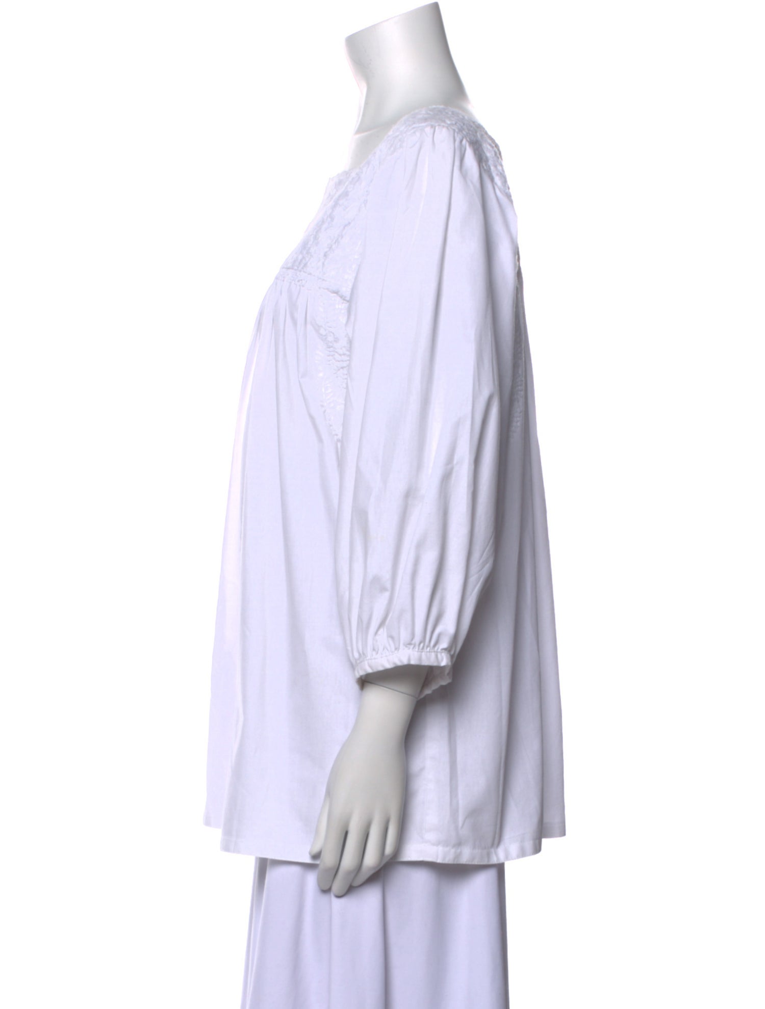 Mi Golondrina Bateau Neckline Three-Quarter Sleeve Tunic