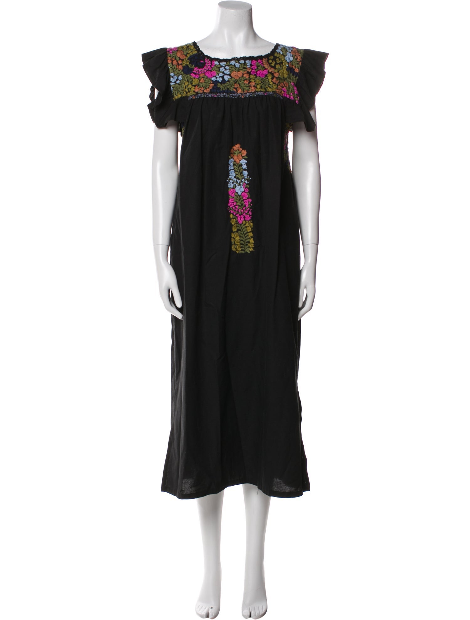 Mi Golondrina Printed Midi Length Dress