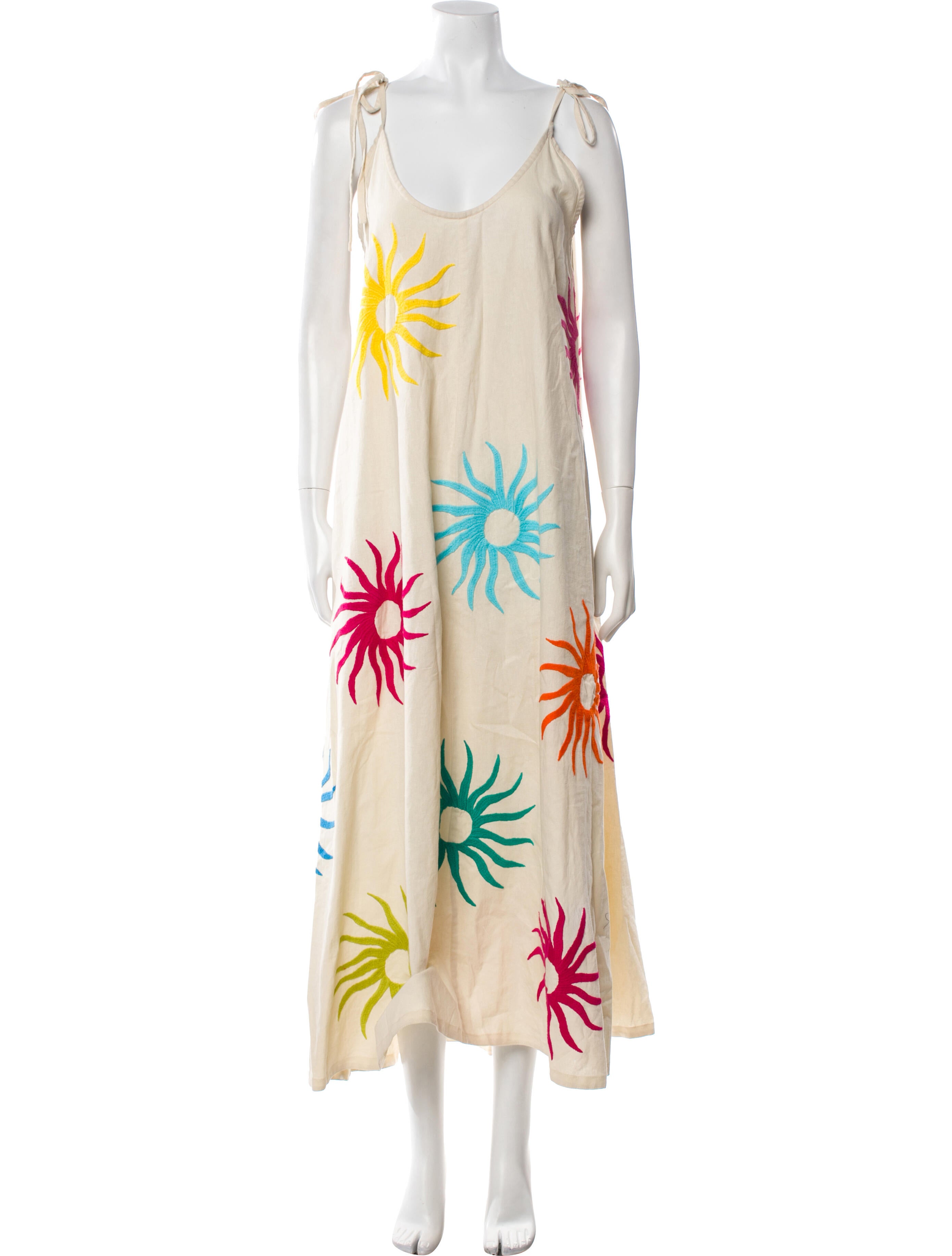 Mi Golondrina Floral Print Long Dress