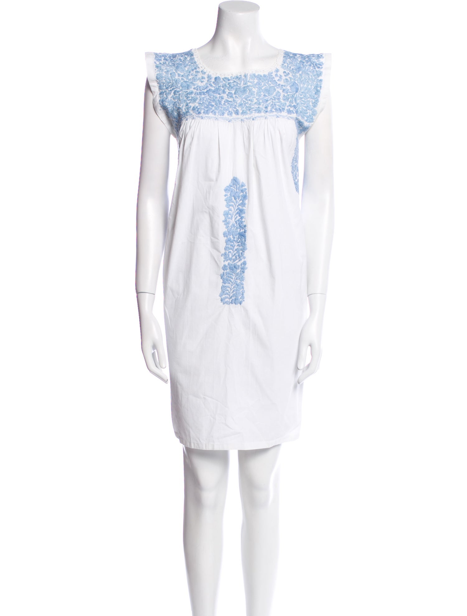 Mi Golondrina Square Neckline Mini Dress