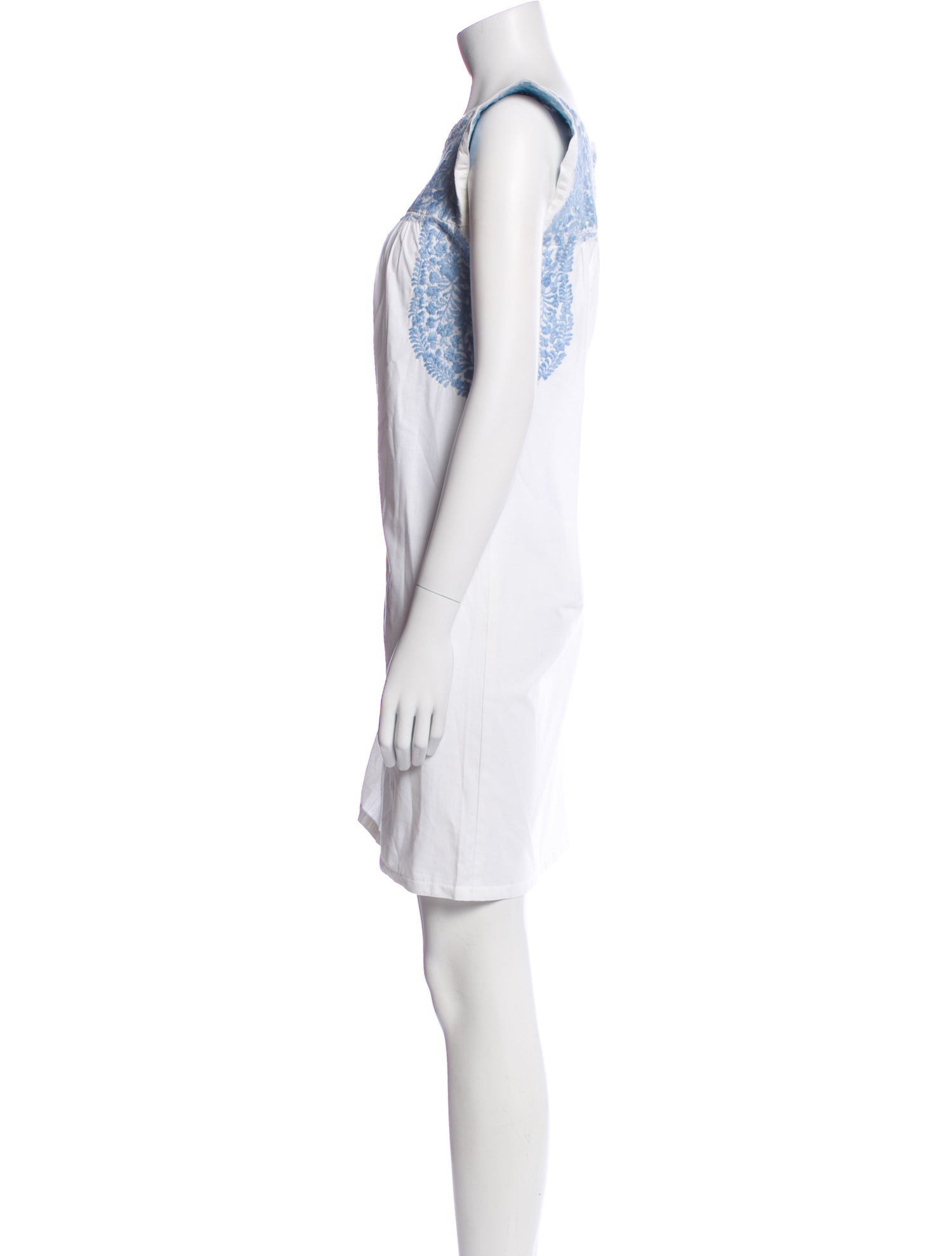 Mi Golondrina Square Neckline Mini Dress