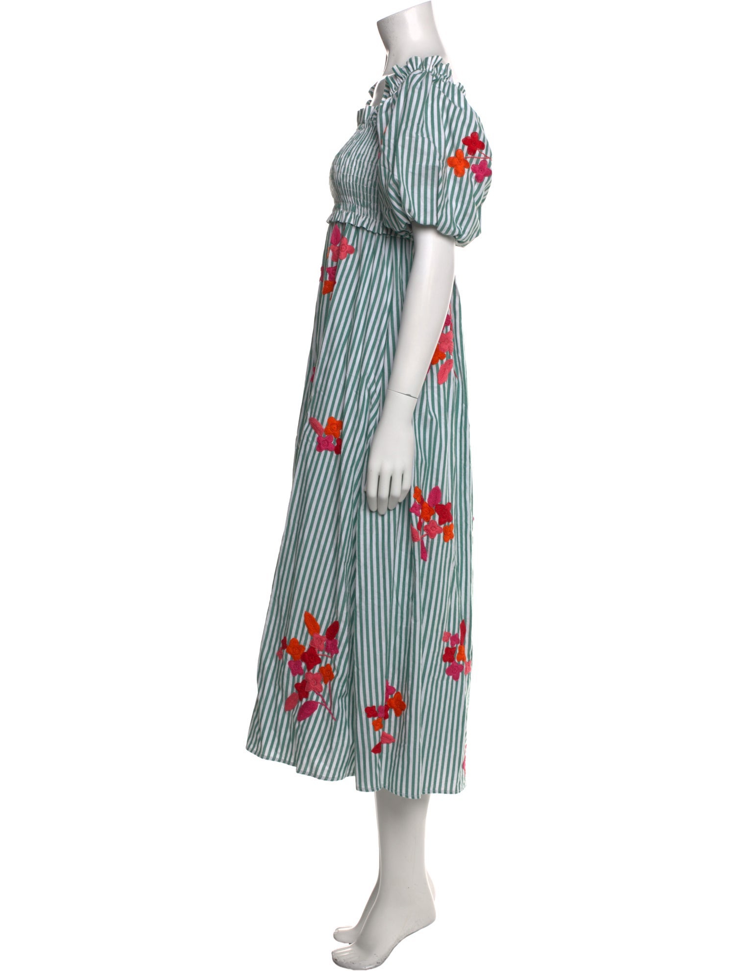 Mi Golondrina Striped Long Dress