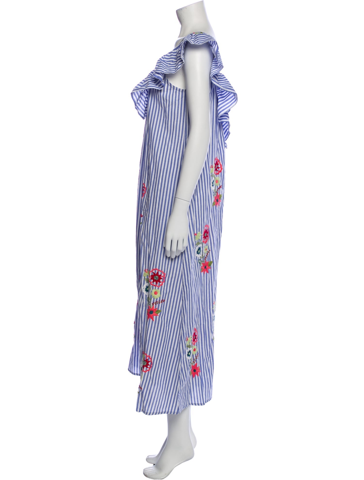 Mi Golondrina Striped Long Dress