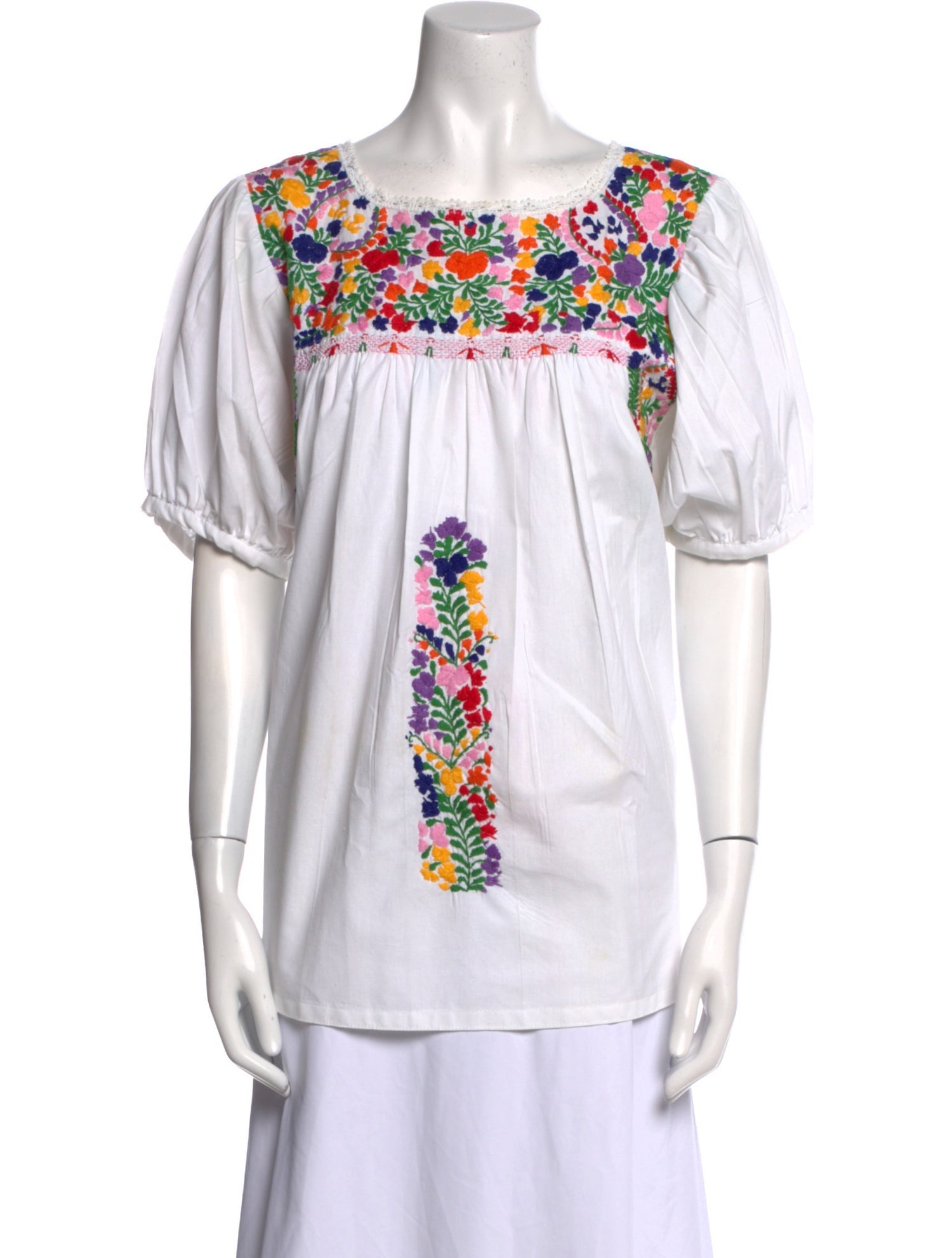 Mi Golondrina Graphic Print Square Neckline T-Shirt