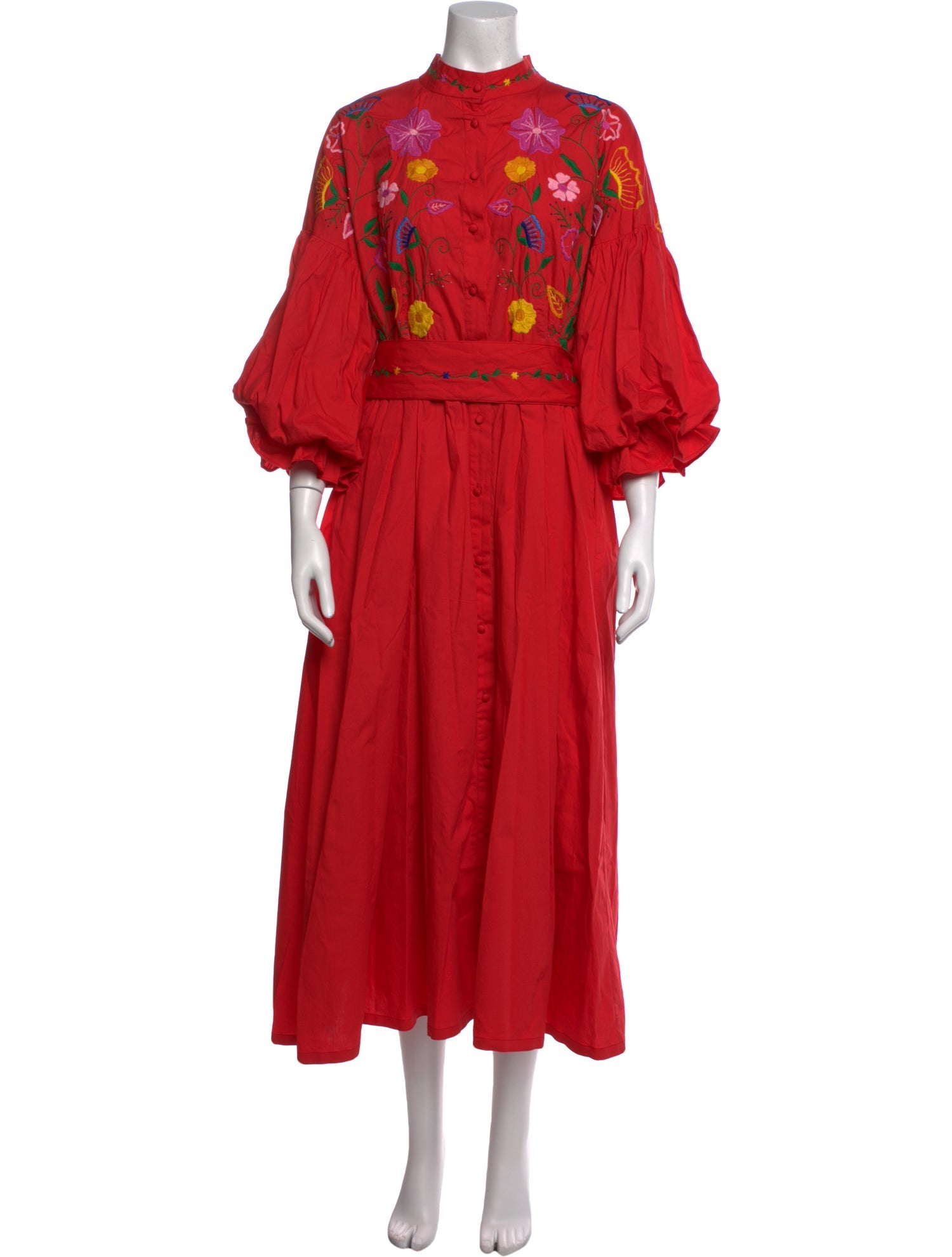 Mi Golondrina Mock Neck Long Dress w/ Tags