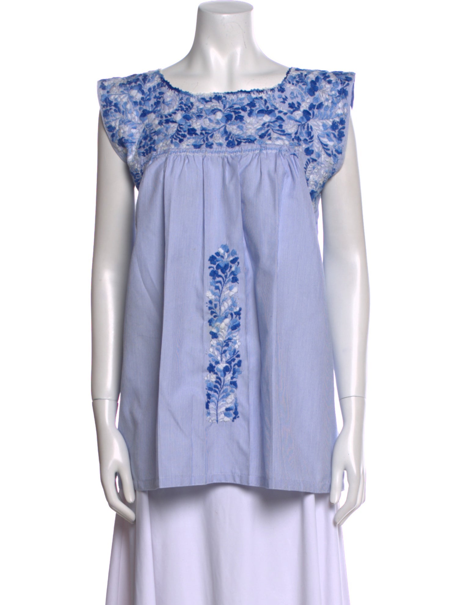 Mi Golondrina Printed Bateau Neckline Top