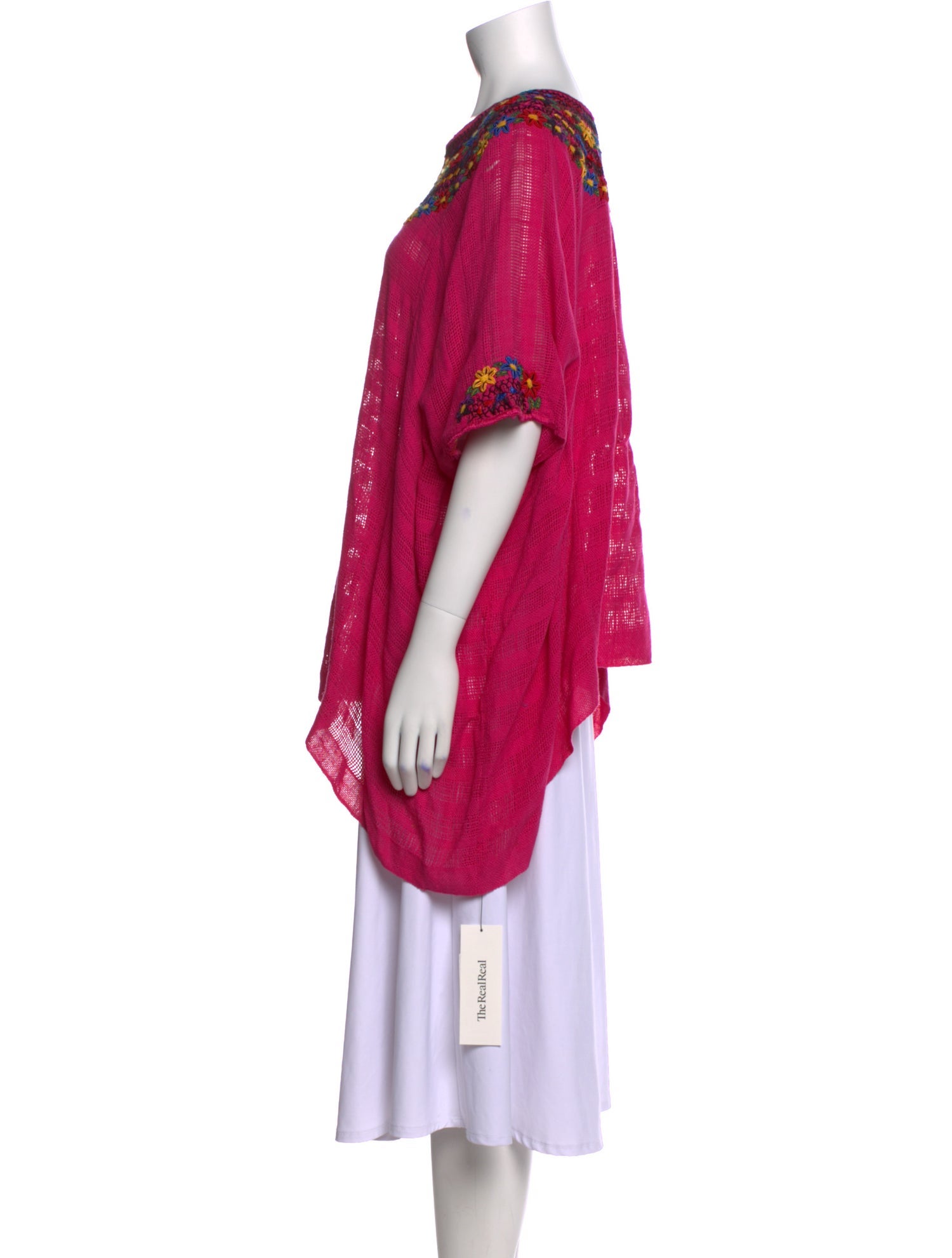 Mi Golondrina Bateau Neckline Short Sleeve Tunic