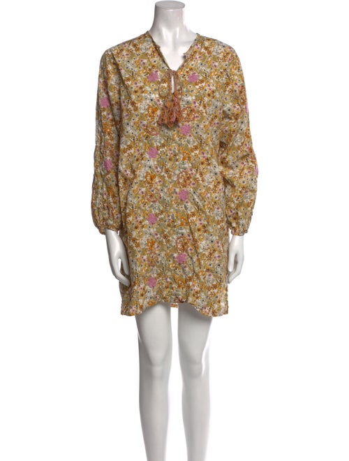 Mi Golondrina Floral Print Mini Dress