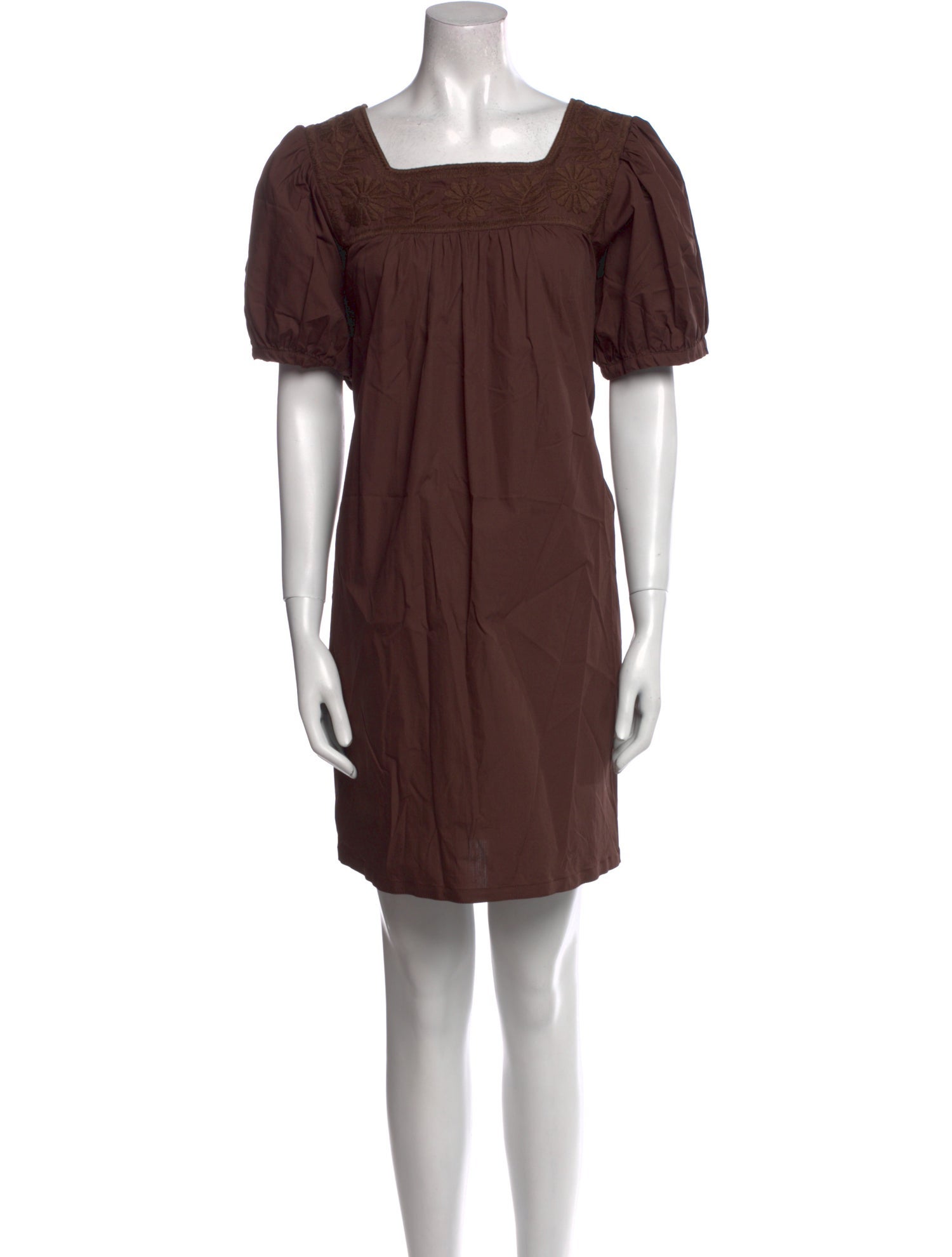 Mi Golondrina Square Neckline Mini Dress