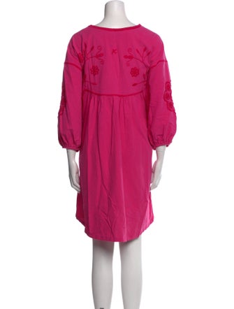 Mi Golondrina V-Neck Mini Dress